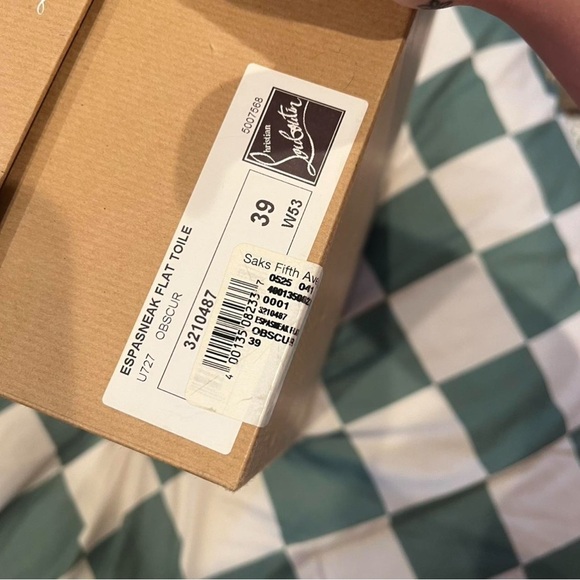 Christian Louboutin Navy Canvas Red Bottom Sneakers - Picture 7 of 8